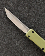 Автоматический складной нож SteelBro Ultratech T/E Tanto Cerakote Crocodile VG-10 123-10CROCS (зеленый-металик)