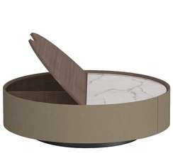 Крутящийся журнальный столик Secret Service с крышкой и выдвижным ящиком