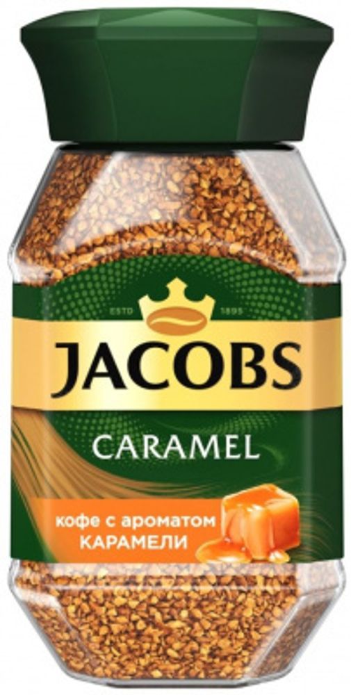 Кофе растворимый Jacobs, карамель, 95 гр