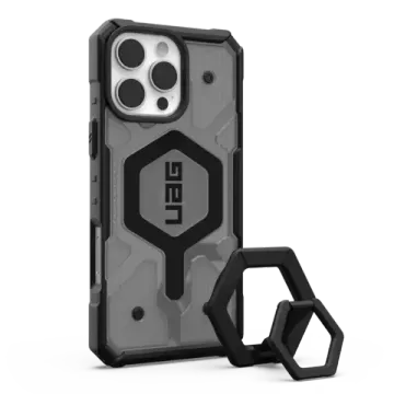 UAG Pathfinder Clear with MagSafe Series Case for Apple iPhone 16 Pro Max Ash Case + Black Ring (Прозрачный)