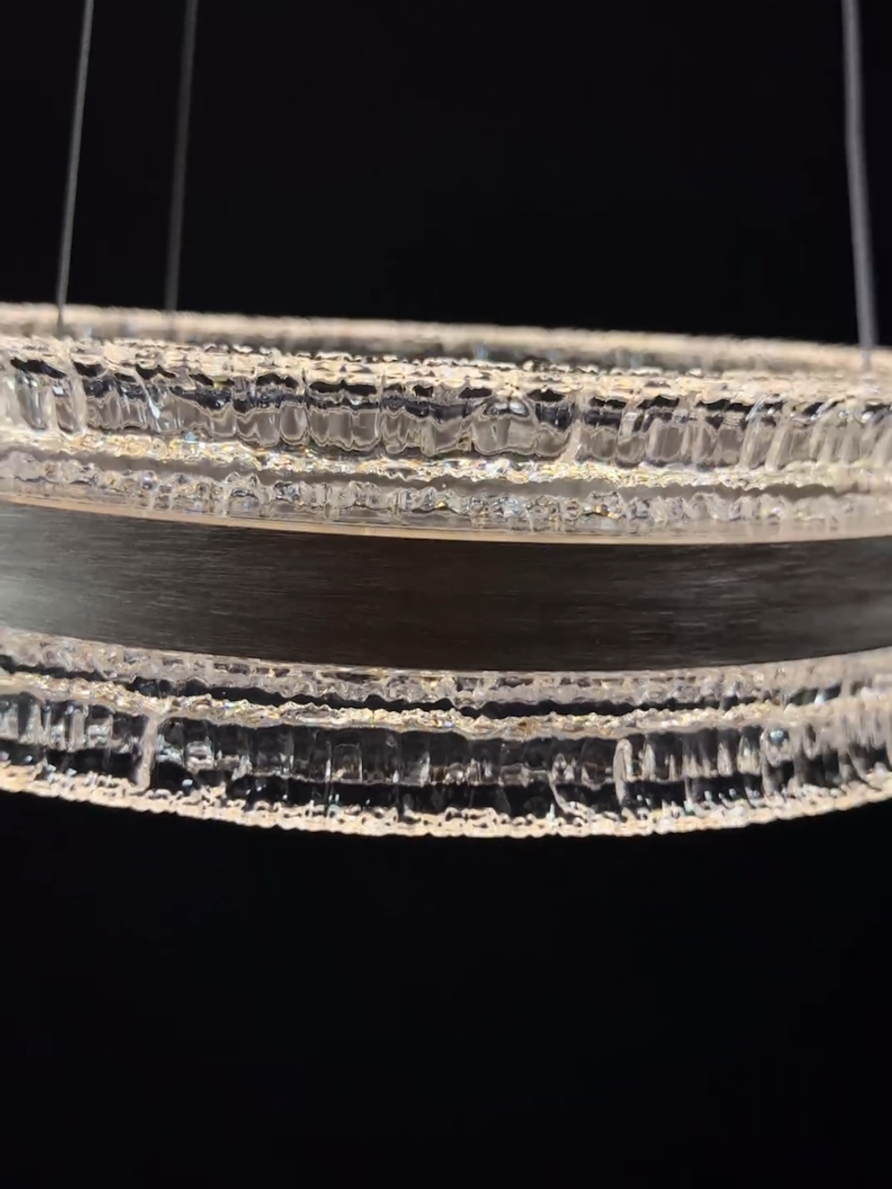 Люстра подвесная светодиодная Lanbos, 2 LED лампы, 110 Вт, золото