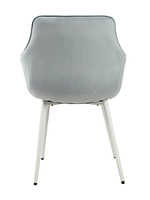 Стул LA ALTA CATALINA велюр пыльно-голубой, каркас белый