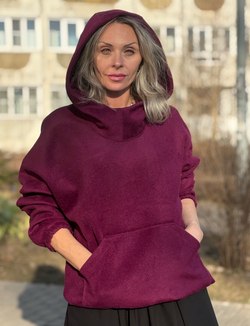 Худи -пальто /фиалка