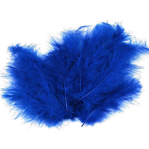 Перья синий 10 см, 30 шт ВЗ