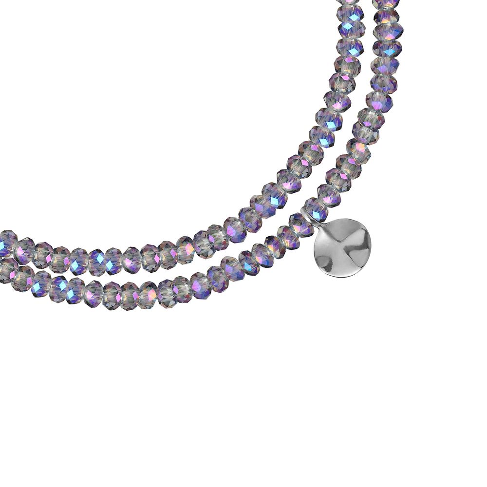 Чокер из стекла Фиолетовый ночной неон