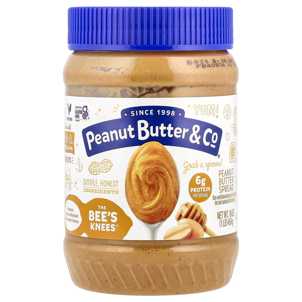 Peanut Butter & Co., Арахисовая паста, пчелиные колени, 454 г (16 унций)