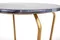 Кофейный столик Marble Ø40х45 см, серый мрамор, золотые ножки