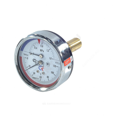 Термоманометр ТМТБ-31Т.1 осевой Дк80 0-1,0 МПа L=46мм G1/2" 120С Росма 00000002292