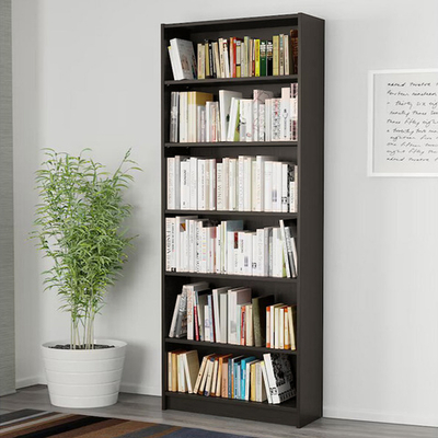 Стеллаж Билли 01 Венге Цаво 3354 80*28*202 см, Черный   Фиеста