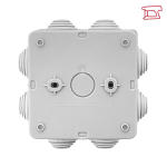 Коробка распределительная КМР-030-031 с крышкой (85x85x40) для прямого монтажа 8 мембр. вводов серая IP55 EKF (100.00 шт.)