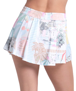 Теннисная юбка Lucky in Love High Waist Riviera Breeze - white