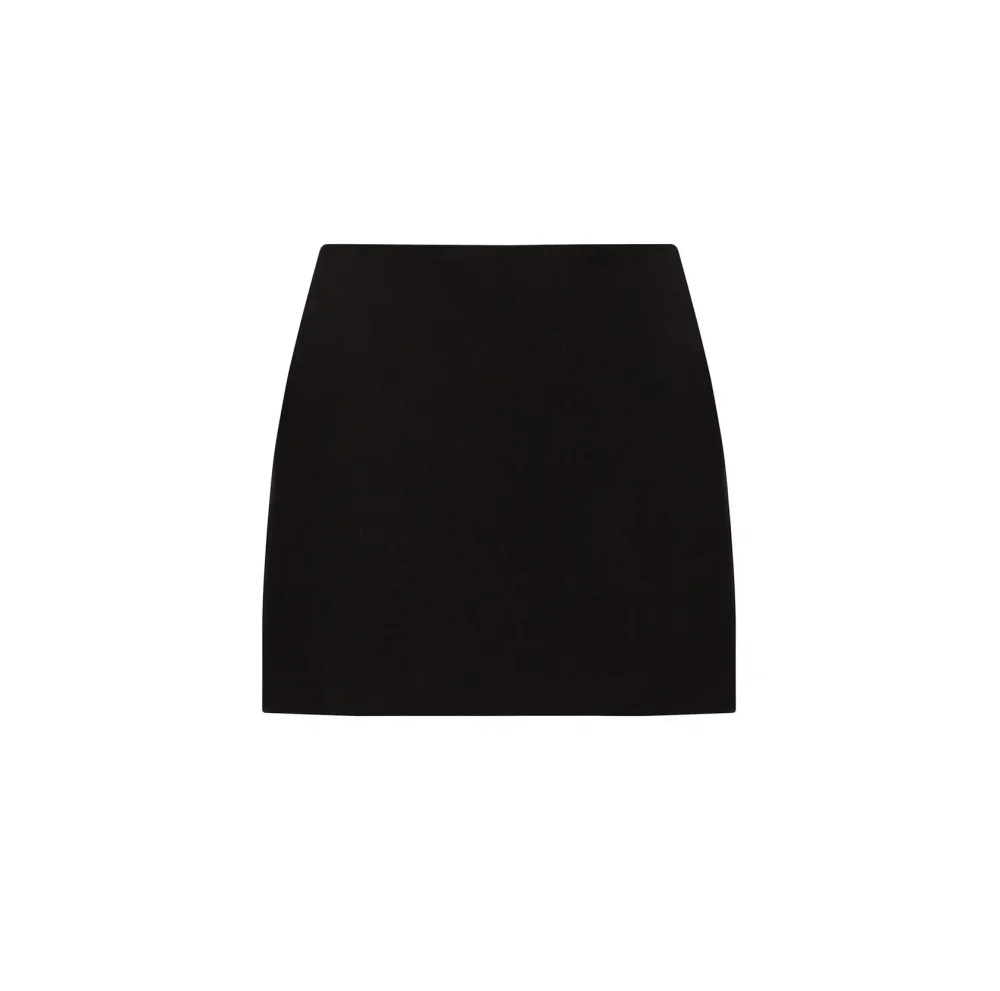 Юбка мини на низкой посадке, Черный