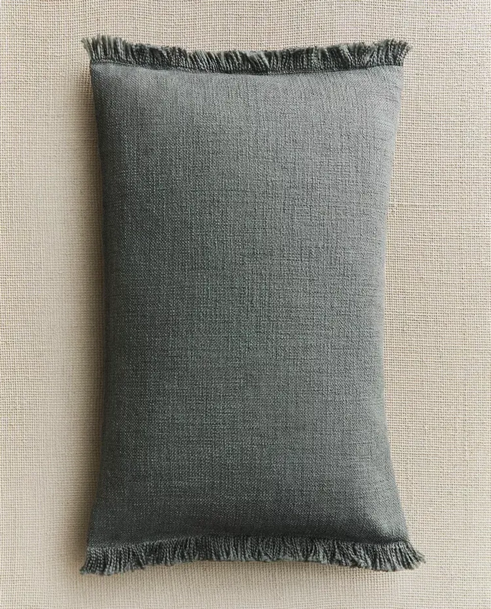 ZARA HOME НАВОЛОЧКА ДЛЯ ДЕКОРАТИВНОЙ ПОДУШКИ С БАХРОМОЙ, СИНИЙ