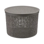 Коробка БЯЗЬ с крышкой D22см 4,5л французcкий серый