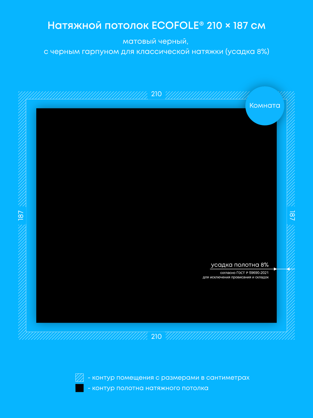 Натяжные потолки 6 м2, 3.9 м2, 7.5 м2, 4.9 м2