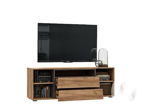 Тумба ТВ МС Соренто (дуб крафт/бетон темный)