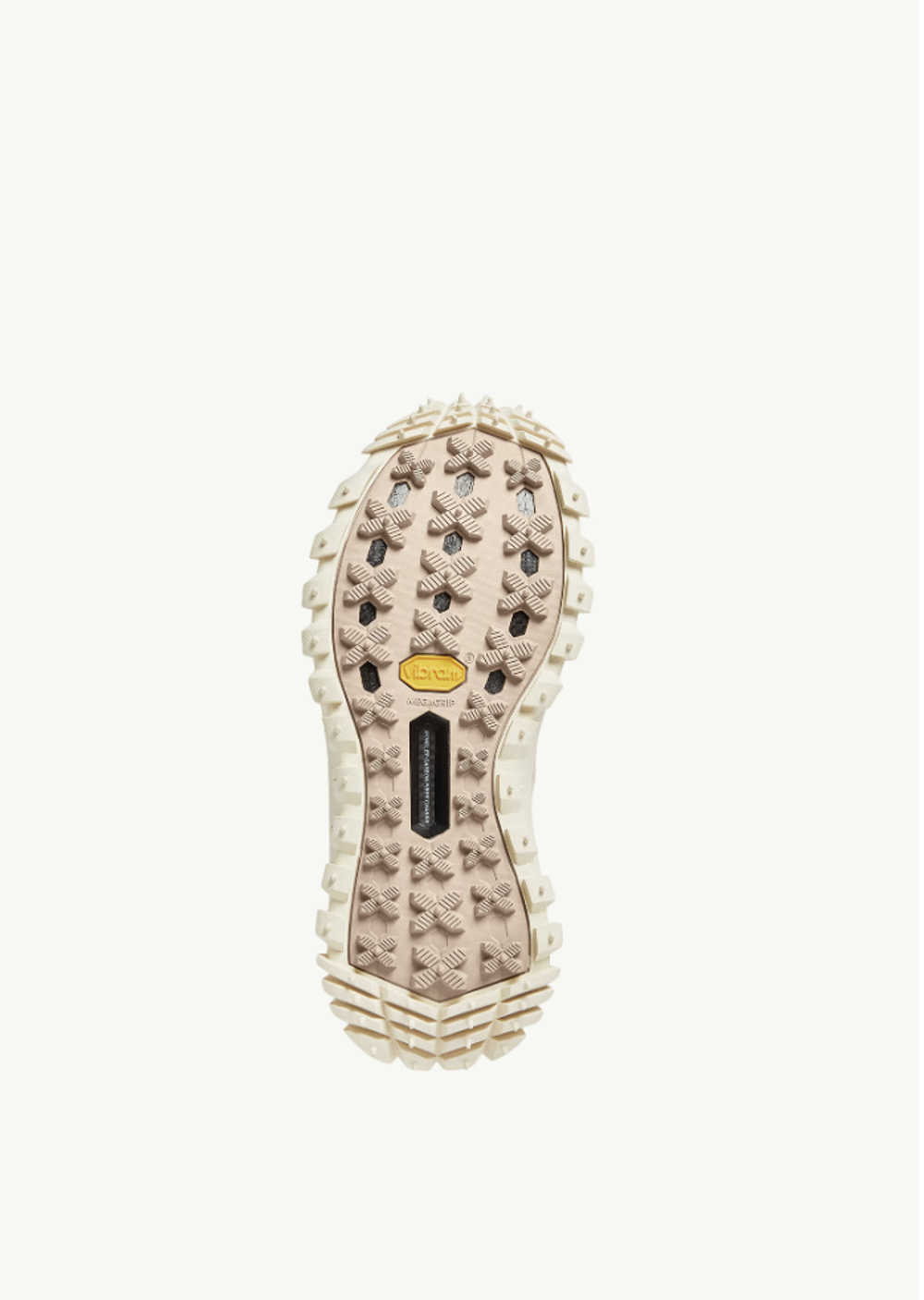 Кроссовки Moncler Trailgrip из замши и кожи с технологичным верхом в бежевом цвете