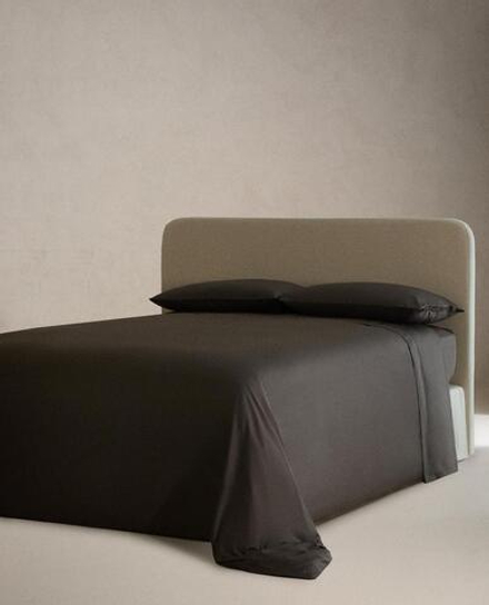 ZARA HOME (300 НИТЕЙ) НАТЯЖНАЯ ПРОСТЫНЯ ИЗ ХЛОПКА, ПЕПЕЛЬНЫЙ