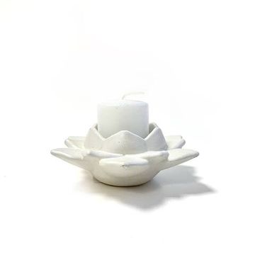 Подсвечник "Лотос новый" перламутр, 12 х 12 х 4 см