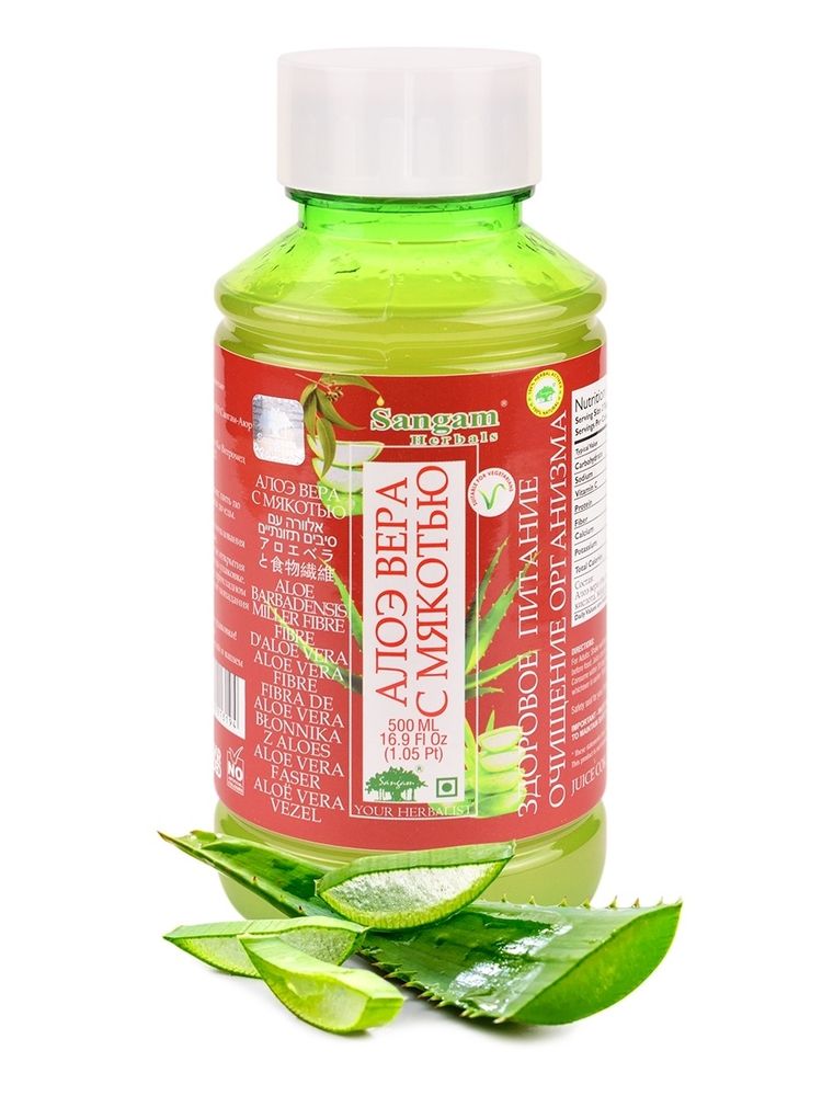 Сок Sangam Herbals Aloe Vera Алоэ Вера с мякотью 500 мл