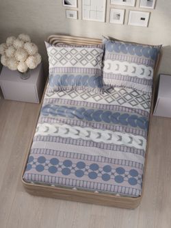 Постельное белье Полисатин Мечта "Knitting" 2-спальное  Наволочка 50х70 см 2 шт Простынь на резинке 160x200 см Пододеяльник 175x215 см