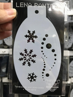 Трафарет для аквагрима овальный "Круги и Снежинки " 7 на 13 см