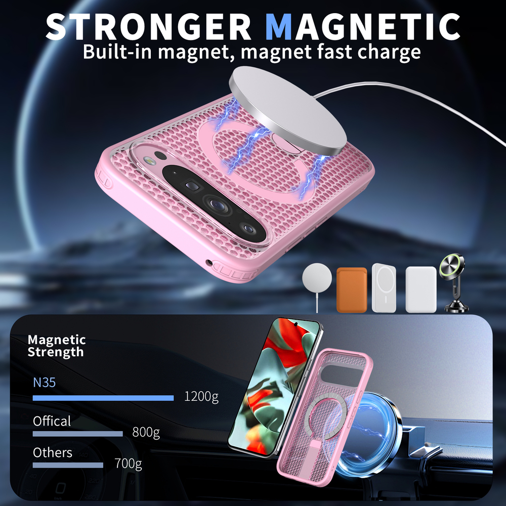 Прозрачный чехол Mesh Pro Magnetic Case для Google Pixel 9 Pro XL