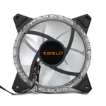 Комплект из 3 вентиляторов TESLA RGB120-3D3, 120мм, 1200rpm, 3-pin+Molex, прозрачный-белый/RGB, 38CFM, 21дБ, антивибропрокладки (TSL-120-3D3)