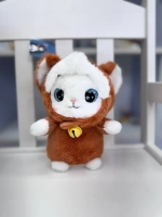 Мягкая игрушка Котенок в костюме случайный цвет 18 см
