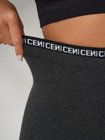 Леггинсы с мехом на резинке теплые бесшовные