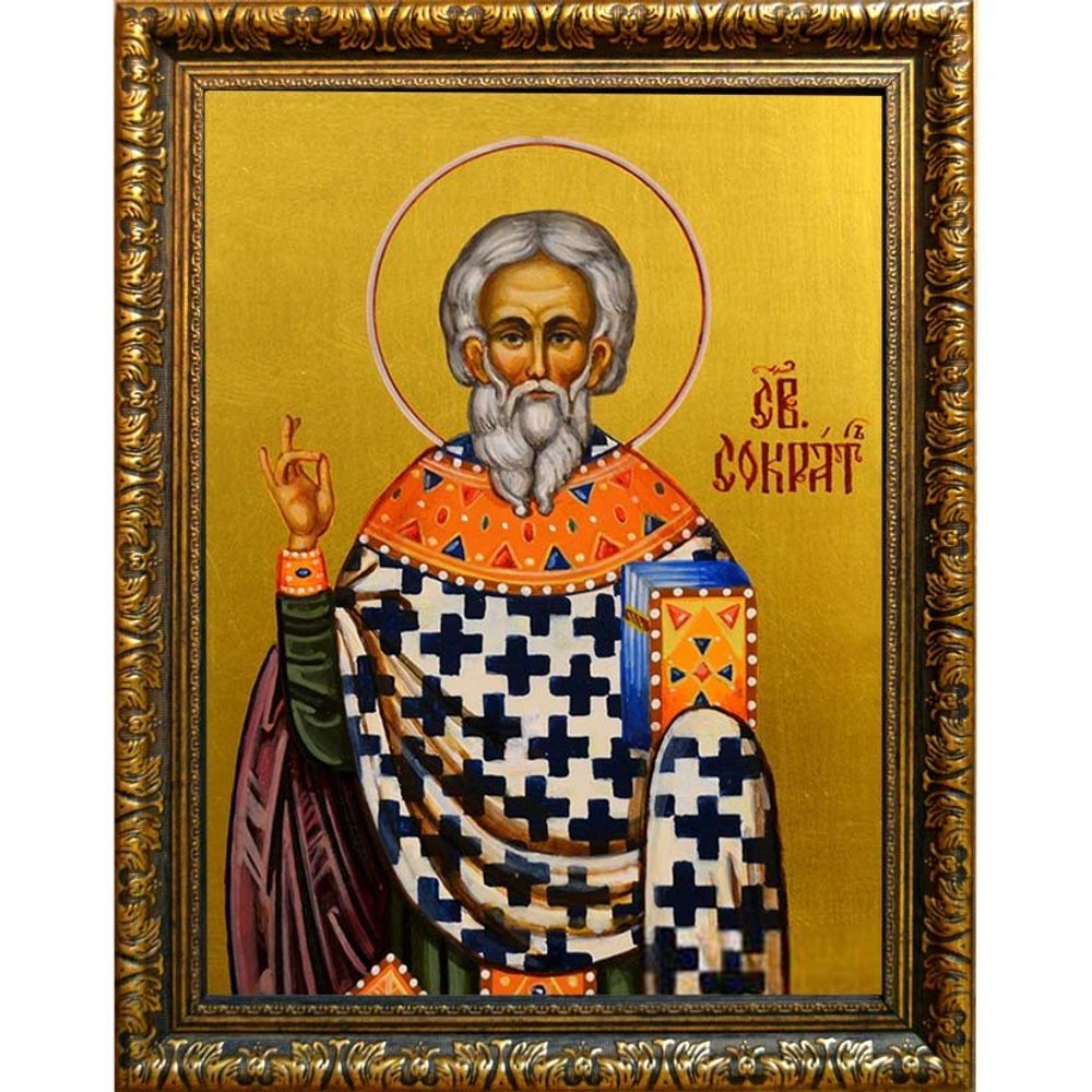 Сократ Анкирский, пресвитер, священномученик. Икона на холсте.