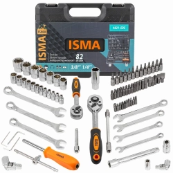 Набор инструментов 82 пр. 1/4''3/8''(6гр.)(4-22мм) ISMA ISMA-4821-5DS-м