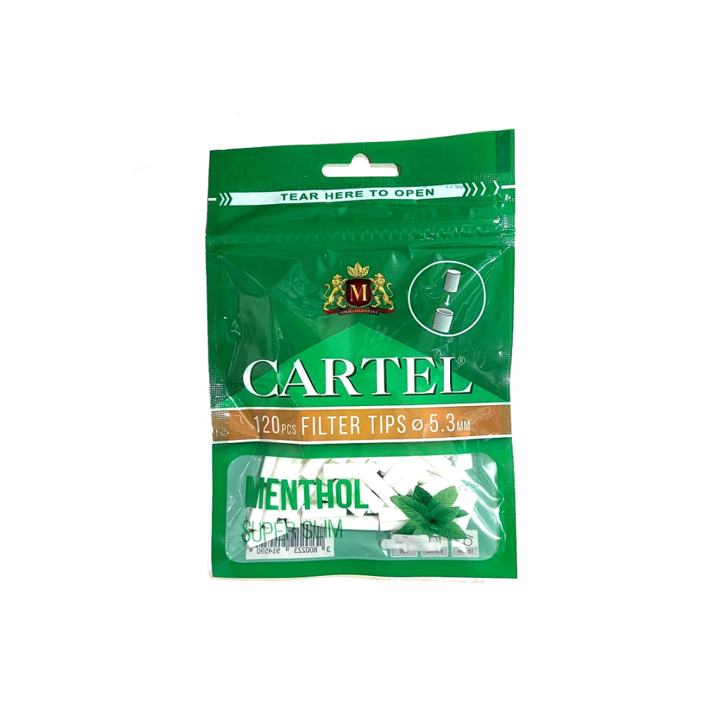 !Фильтры для сигарет "Cartel" 5,3мм Superslim Menthol 120шт (Румыния)
