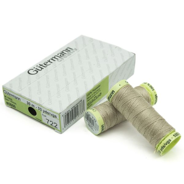 Нитки отделочные Gutermann Top Stitch 30 (30 метров), 5 кат. | 722 св.бежевый