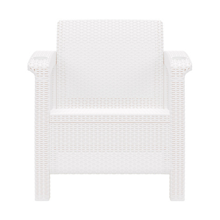 Кресло Альтернатива Ротанг плюс, 73 x 70 x 79 см, белое