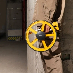 Измерительное дорожное колесо с механическим счетчиком Deli DL330112 диаметр 300мм, точность 0,5%, значение деления 0,1 мм, складная конструкция