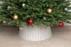 Корзина под елку Премиум Царская лоза 65*48*30 см., разборная, белый, ЕлкиТорг (65-220)
