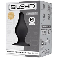Черная анальная пробка 9,3см SilexD Premium Silicone Plug Model 2 Size M
