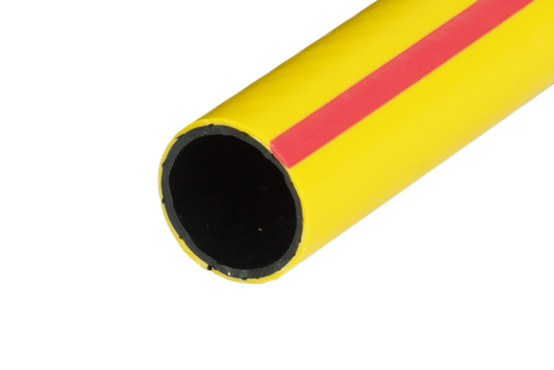 Шланг полив. (АКВАРЕЛЬ) 3/4*25м (19мм) (желтый с кр. пол.) 3-слоя (60/1шт)