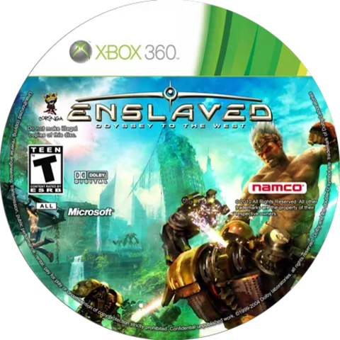 Каталог игр xbox. Enslaved Xbox 360. Enslaved Odyssey to the West Xbox 360 обложка. Rus Xbox 360. Пиратские диски для Xbox 360.