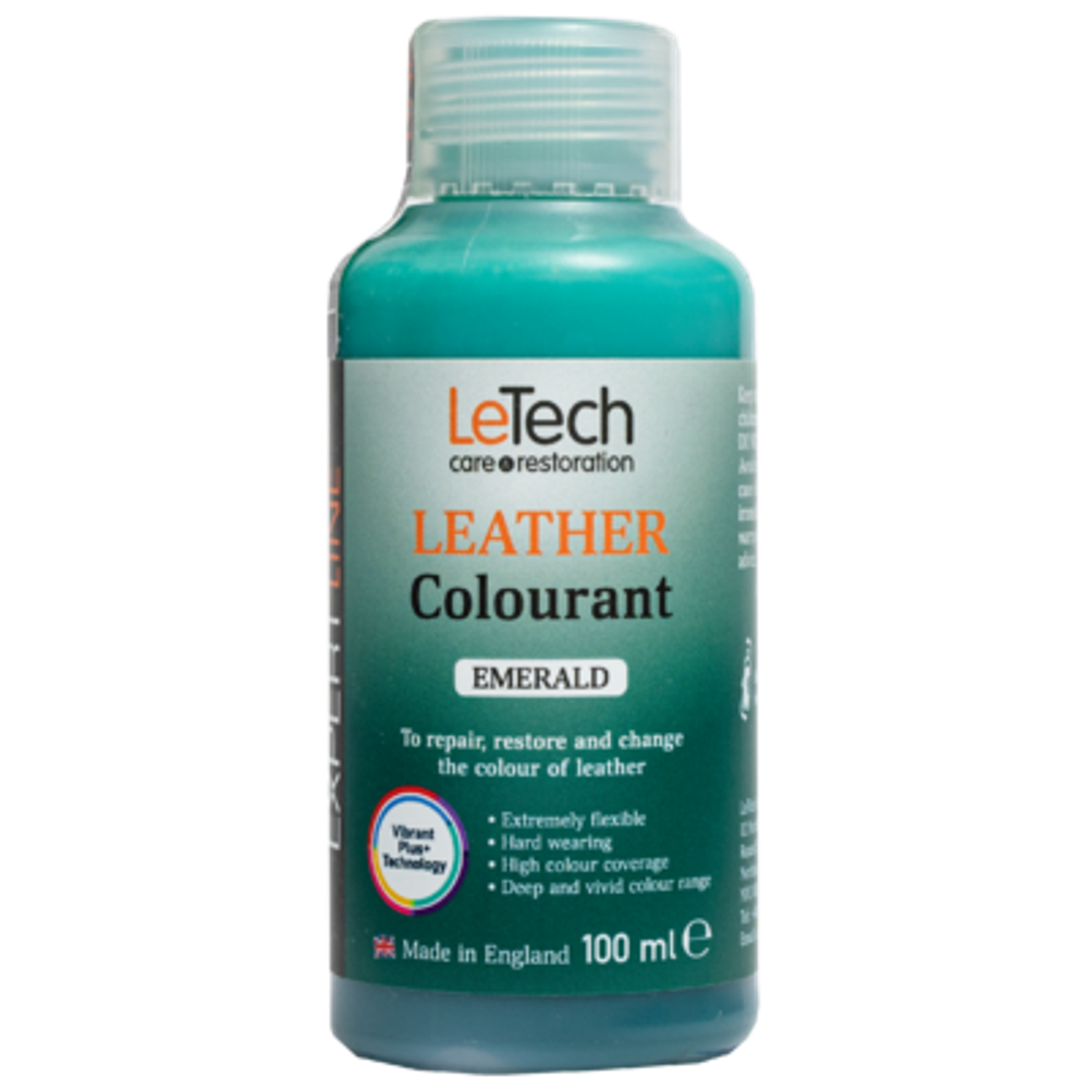 LeTech Expert Line Краска для кожи (Leather Colourant) Emerald, 100мл