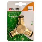 Тройник для разветвления или соединения, штуцерный, латунный Palisad ,66568