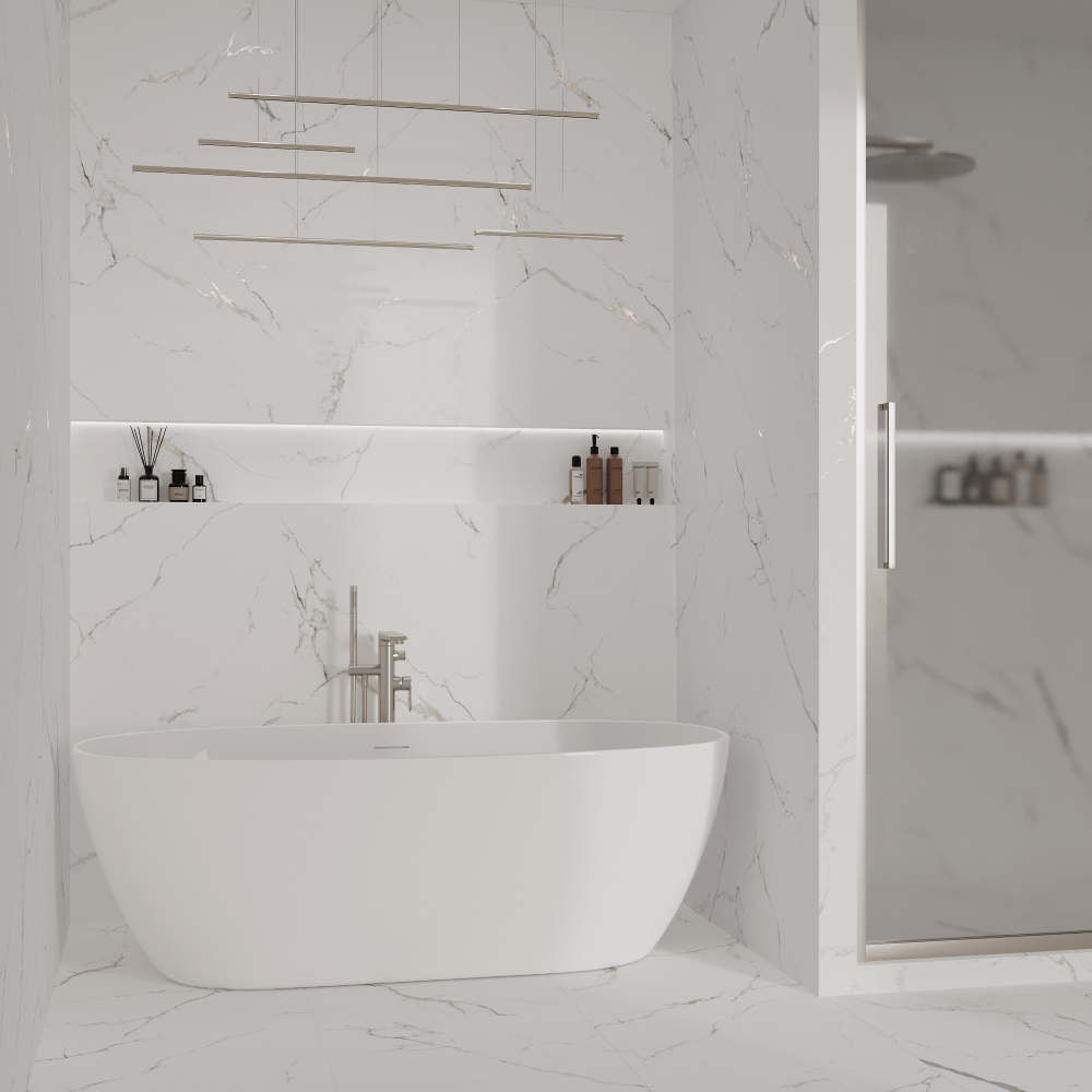 Керамогранит, Creanza, STATIARIO FINE, 1200x600 мм, карвинг про