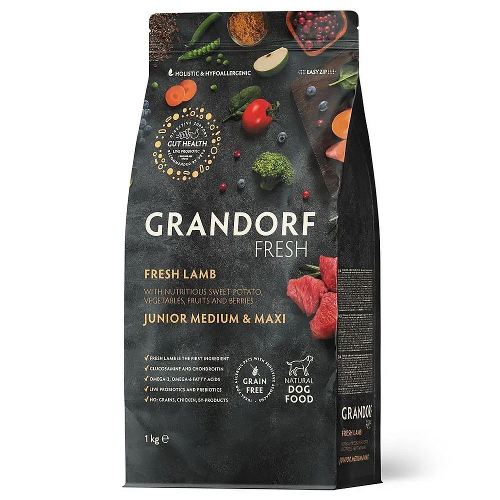 GRANDORF Fresh DOG JUNIOR Lamb&amp;Sweet Potato 1 кг