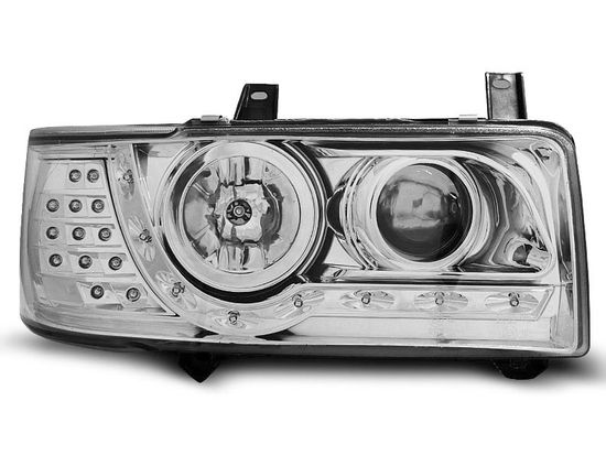 Передние фары daylight chrome led indication для VW T4
