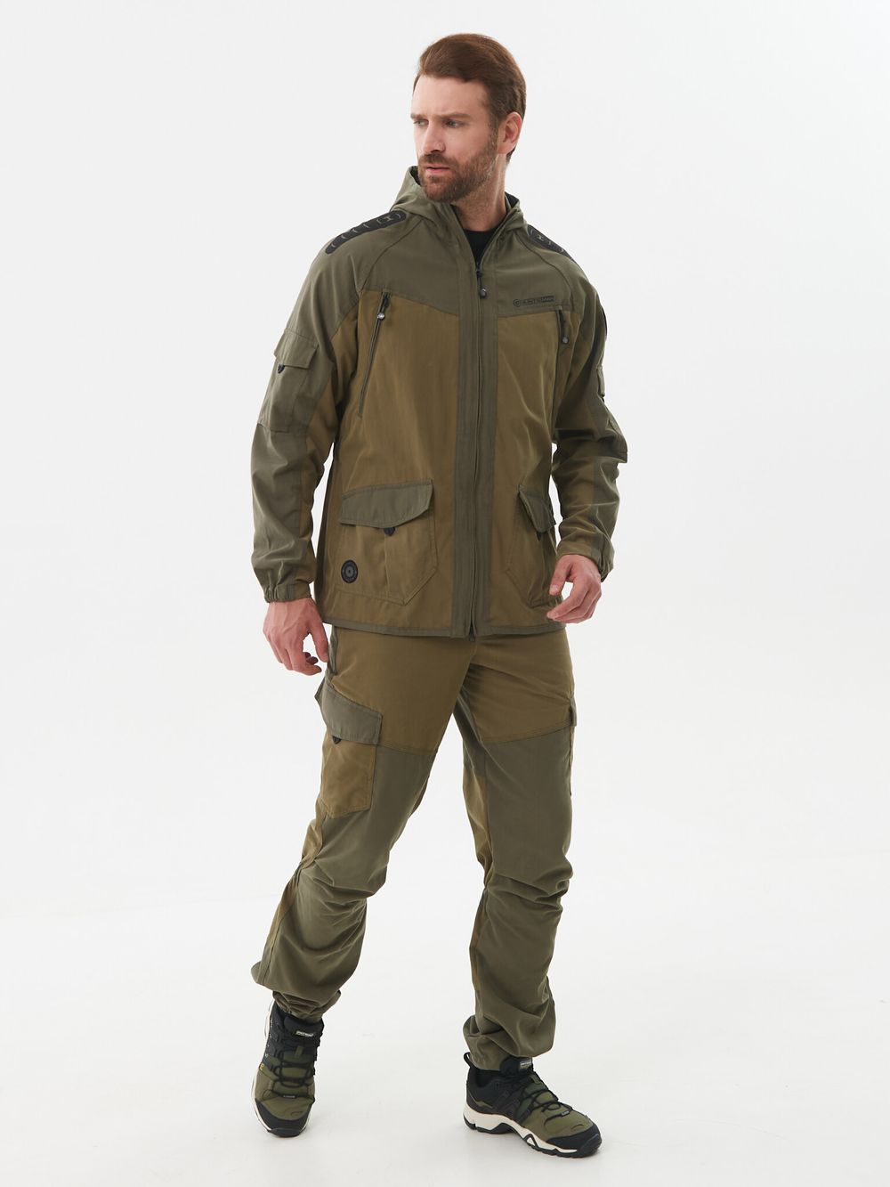 Костюм летний Горка-Люкс ткань Ravena Peach Wash цвет Хаки