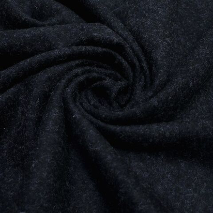 Трикотаж костюмный шерсть Лоден Черный