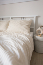 UTOPIA Пододеяльник, сатин бежевый страйп