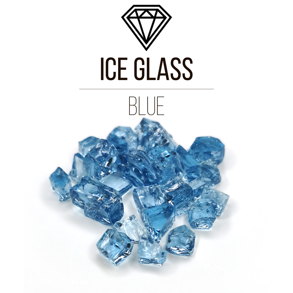 Стеклянная крошка Ice Glass,Blue, 500гр