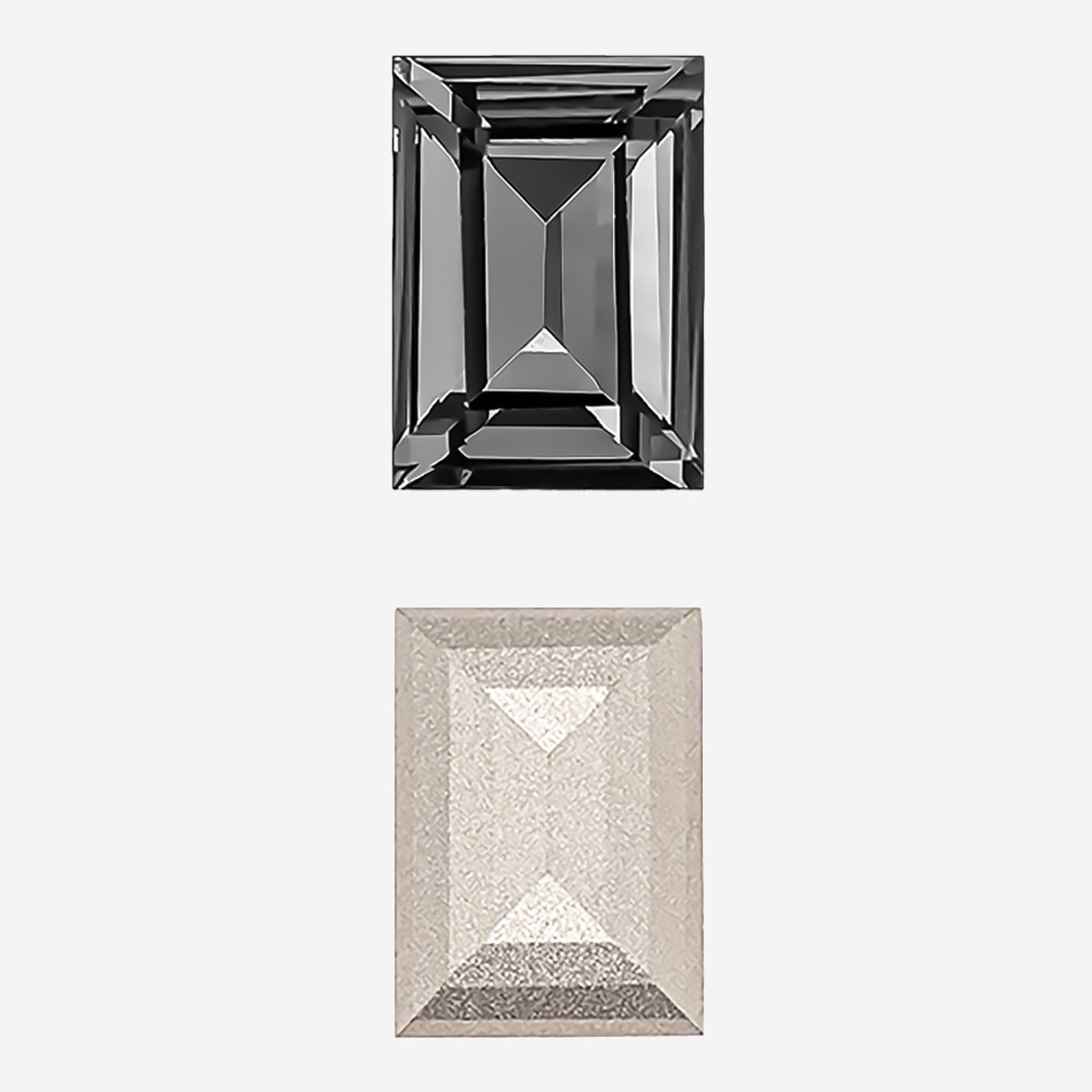 Кристалл Прямоугольник (Step Cut Fancy Stone), оттенок "Серый"/"Gray", 14*10мм